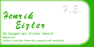 henrik eizler business card